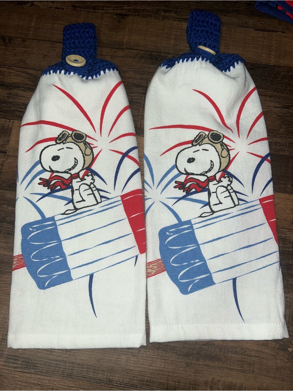 Snoopy 4th of July Hanging Towel Set